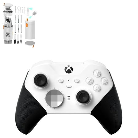 Xbox Elite Series 2 Wireless Gaming Controller White For Xbox Console With Cleaning Kit BOLT AXTION Bundle Like New