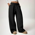 thumbnail image 6 of Diufon Wide Leg Sweatpants Women Elastic High Waist Loose Sweat Pants Drawstring Trousers with Pockets, 6 of 9