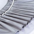 thumbnail image 3 of Meila Wrap Around Bed Skirt Three Fabric Sides Elastic Dust Ruffled 16 Inch Tailored Drop Easy To Install Fade Resistant-Grey Queen/King, 3 of 4