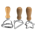 thumbnail image 1 of Cortador para hacer sellos de ravioli, molde con mango de madera y borde estriado, accesorio de cocina para prensa de pasta, 1 of 5