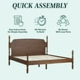 thumbnail image 5 of Traditional Walker Edison Easy Assembly Solid Wood Vivienne King Bed - Dark Brown, 5 of 15