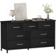 thumbnail image 2 of Dresser for Bedroom, Industrial Wood Storage Organizer with Sturdy Steel Frame, Wood Dressers & Chests of Drawers, Dressing Desk My Lux Decor Round, 2 of 9