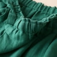 thumbnail image 6 of up to 60% off Gifts wycnly Womens Wide Leg Loose Trousers Vintage Cotton Linen Side Drawstring Elastic Waist Long Pants Casual Solid Plus Size Pants Green XXXL, 6 of 6