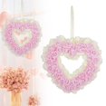 thumbnail image 5 of Valentines Day Wreath, 14 Inch Romantic Artificial Foam Rose Heart Wreath, Floral Hanging Wreath for Front Door Decor, Ideal for Valentine's Day, Wedding and Anniversary Decorations, 5 of 6