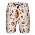 thumbnail image 4 of Yiaed Squirrel Print Men's Swim Trunks with Lining Quick Dry Sports Shorts Beach Shorts Boardshorts-, 4 of 5