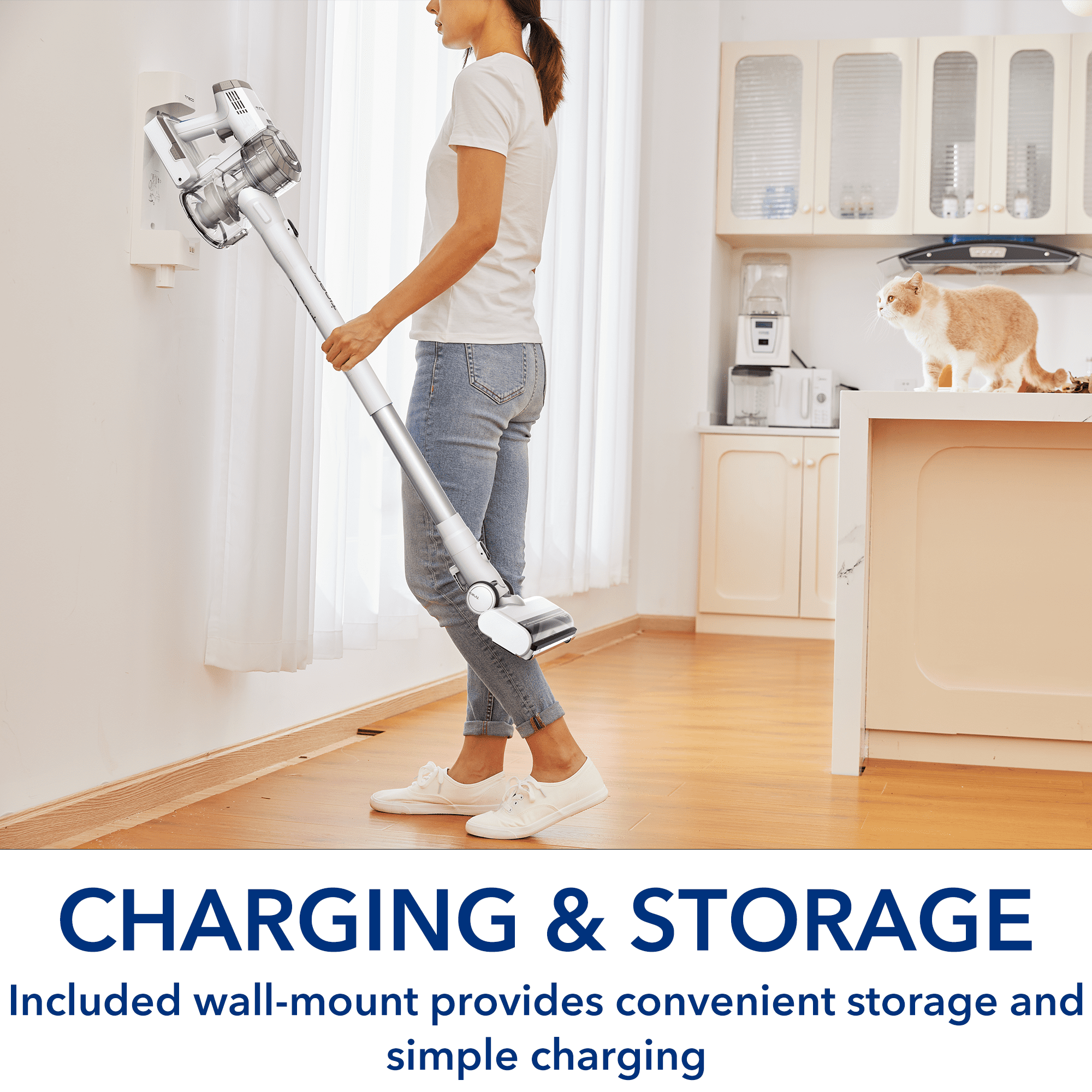 Tineco PWRHERO 11 ZT Cordless Stick Vacuum, For Carpet & Hard Floors, ZeroTangle Brush & LED Headlights, 35 Minute Run-Time, Ideal for Pet Hair