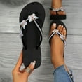 thumbnail image 5 of ZTTD Ladies Fashion Summer Flip Flops Casual Rhinestone Butterfly Sandals Blue, 5 of 9