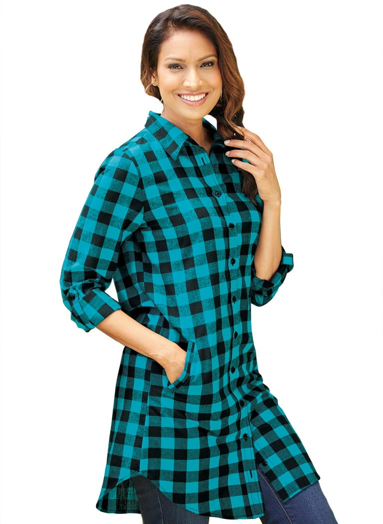 Buffalo Plaid Tunic - Walmart.com 