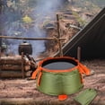 thumbnail image 1 of Contenedor de agua shamjiam plegable con bolsa de almacenamiento verde cubo plegable, 1 of 9