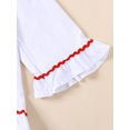 thumbnail image 6 of Bslissey Little Girls Pajamas Set Ruffles Long Sleeve Doll Collar Button Shirt + Elastic Pants 2Pcs Loungewear Outfits Toddler Kids Casual Sleepwear 12 Months-5 Years, 6 of 9