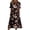 Red, variant on Women's Halloween Print Round Neck Dress with Pockets Short Sleeve Loose Midi Casual Dress Plus Size for Autumn Daily Wear Party Black L
