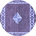 thumbnail image 1 of Ahgly Company Indoor Round Abstract Blue Modern Area Rugs, 4' Round, 1 of 4