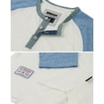 thumbnail image 4 of ZIMEGO Men’s 3/4 Sleeve Henley Shirt – Casual Slim Fit Crew Neck Raglan Baseball Fashion Athletic T-Shirts Tee, 4 of 6