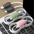 thumbnail image 3 of Cute  Data Line Silicone Cord Saver Charger Cable Protective Cover Cable Winder Charger Line Cable Protector BLACK TYPEC TO TYPEC, 3 of 8