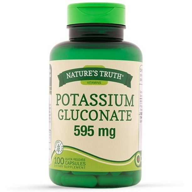 Nature's Truth Potassium Gluconate 595 mg, 100 ea (Pack of 2)