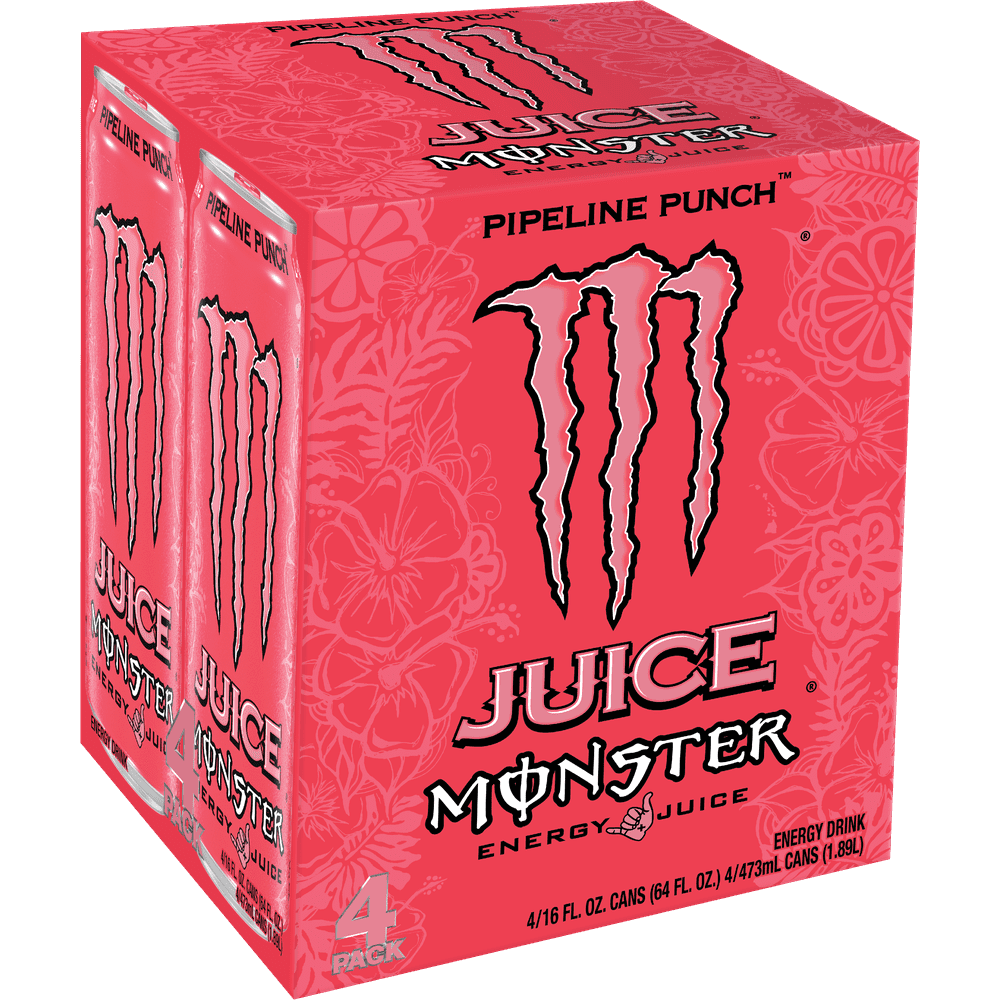 Monster Pipeline Punch, 16 Fl Oz (4 Pack)