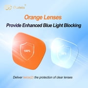 Goiteia 100% Orange Blue Light Blocking Glasses-Amber Tint Gaming Glasses for Better Sleep/Eyes Strain/Light Sensitive-Ultra Light & Spring Hinges for Better Comfor