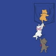 thumbnail image 2 of Junior's Aristocats Kittens Climbing Pocket Badge Graphic Tee Royal Blue Small, 2 of 3