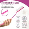 thumbnail image 4 of DecorRack Long Handle Bath Brush with Bristles, Pink (1 Pack), 4 of 10
