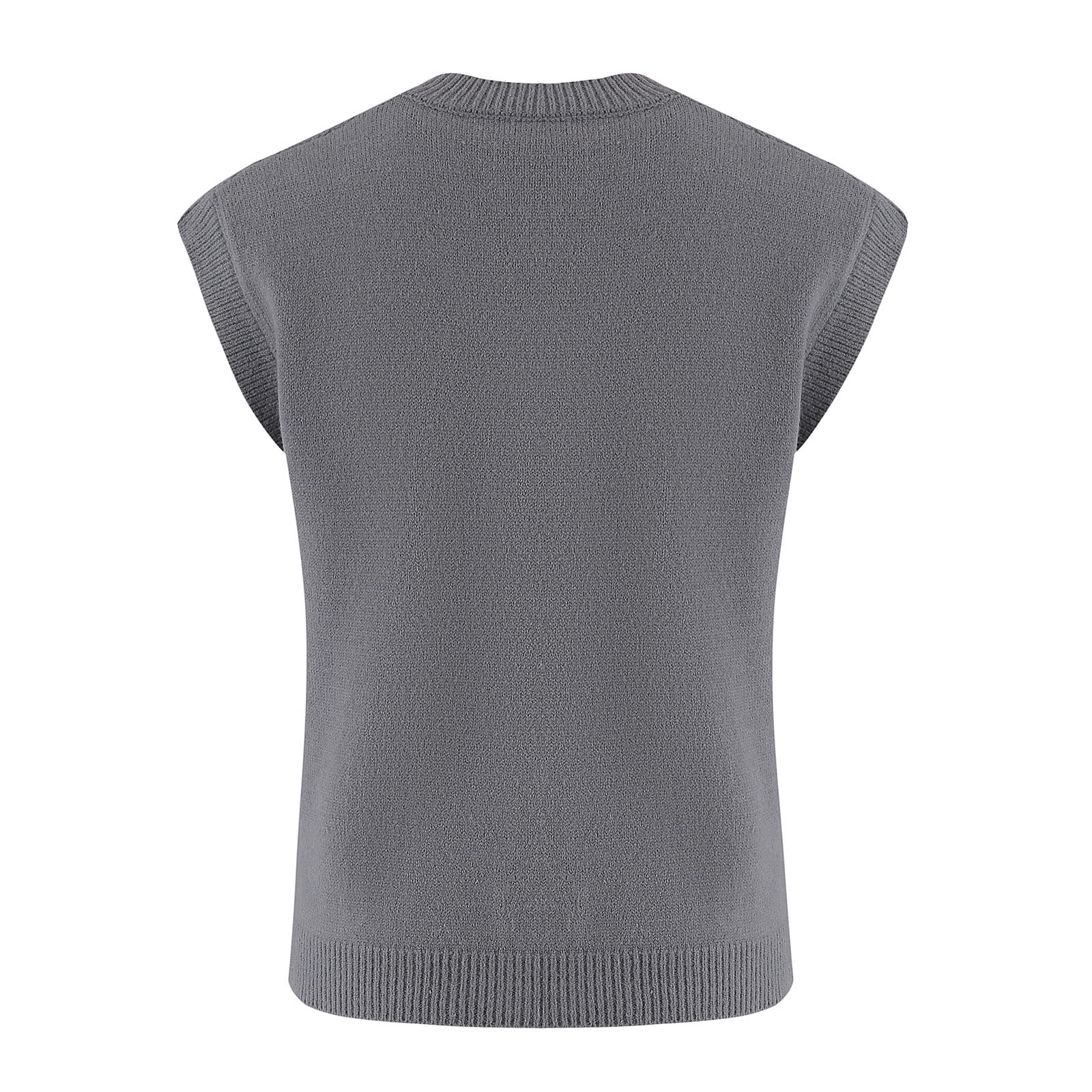 Herrnalise Womens V Neck Sweater Vest Sleeveless Pullover Crop