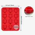 thumbnail image 4 of Shoreew Silicone Muffin Pan 12-Cup Heart Cupcake Pan Non-stick Cake Mold Food-Grade Baking Mold for Cupcakes Chocolates Easy Demolding, 4 of 6