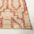 thumbnail image 3 of SAFAVIEH Natural Fiber Natalie Geometric Area Rug, Natural/Red, 6' x 6' Square, 3 of 8