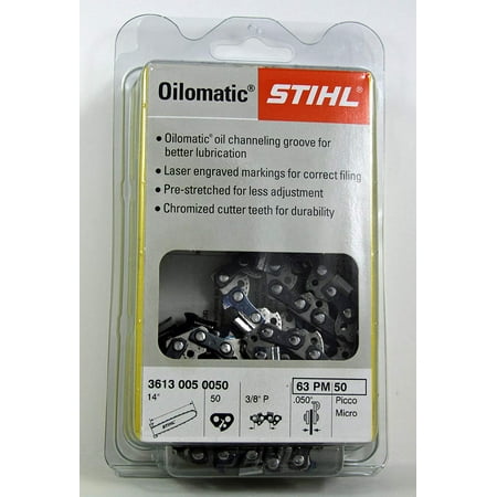 Driven Chain - 63 PM-50 STIHL 14 Picco Micro -Chainsaw Chain - 50 Drive Links - 3/8 Pitch - .050 Gauge