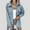 Blue, variant on Pitauce Women's Fall Winter Trench Coats Lapel Long Sleeve Button Down Peacoat Belted Outerwear Casual Jackets with Pockets