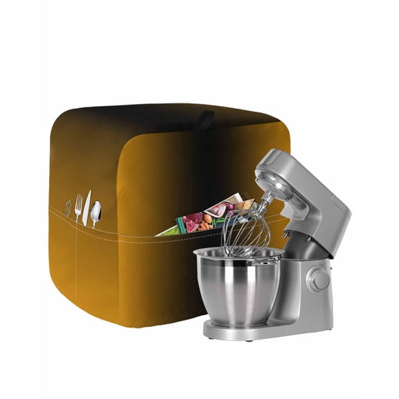 Orange Black Ombre Stand Mixer Dust Cover with Storage Pocket & Handles,Gradient Contemporary Abstract Art Fits All Tilt Head & Bowl Lift Kitchen Appliance Cover Organizer Accessories,4.5-5 Quart
