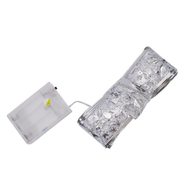 Advancent Cadena de luces de cobre para decoraciones de árboles de Navidad, fácil de instalar y deslumbrante durante toda la noche Kits de decoración para fiestas Luz cálida plateada 2 metros 20 luces