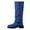 Blue, variant on Fashion Suede Mid Calf Boots for Women - Comfortable On Casual Booties with Heel and Warm for Fall and Winter