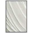 thumbnail image 2 of PixonSign Framed Wall Art Geometric White Paint Stroke Wave Pattern Abstract Shape Paintings Minimalism Modern Art Decor Contemporary Canvas Prints Fine Art for Rooms - 24"x36" White, 2 of 5
