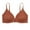Orange, variant on Bigersell Bras Front Snap Closure V-Neck Wire-Free Bra Support Women Sports Bras Full-Coverage No Underwire Bra Style R-237 Basic Bra Strap Nylon Convertible Bra Everyday Bras Underwear Coffee S