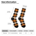 thumbnail image 6 of Uemuo Orange Plaid Pattern Women's Crew Socks, Soft Durable Breathable Moisture-Wicking with Odor Control Cotton socks, 6 of 9
