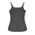 thumbnail image 6 of BXINGOHAI Shelf Bra Camisole Tops for Women Adjustable Spaghetti Strap Tank Top Summer Cami Shirt Gray L, 6 of 6