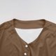 thumbnail image 5 of Mens Botón Camisa Color Sólido Cuello en V Manga Corta Sobredimensionado Transpirable Cardigan Superior, Largo Cardigan Hombres Desgaste Deportivo Casual, 5 of 8
