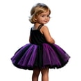 thumbnail image 3 of Glisme Halloween Dress For Girls Crewneck Sleeveless Dresses Hallowmas Cartoon Prints Sweet Toddler Playsuit 2-3 Years Red, 3 of 7
