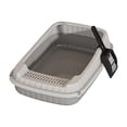 thumbnail image 1 of koolsoo Open Top Cat Litter Box Cats Toilet for Small Animals Small Medium Large Cats grey, 1 of 9