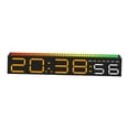 thumbnail image 3 of Reloj digital gran pantalla 3 ajuste sensores de sonido dinámicos de brillo, para decoración del hogar fácil de leer reloj LED para la oficina del Amarillo digital, 3 of 8