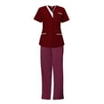 thumbnail image 3 of Uniforme de Enfermera Salvador Conjunto Batas Mujer Rojo, 3 of 10