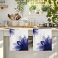 thumbnail image 4 of Blue Bohemian Kitchen Towels Set of 1, Boho Modern Floral Abstract Ombre White Absorbent Dish Towels for Kitchen, Microfiber Hand Towel, Quick Drying Tea Towel for Cleaning Decorative Dishcloths, 4 of 7