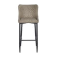 thumbnail image 5 of Contemporary Upholstered Bar Stool with Tufted Seat Light Gray Set of 2, 5 of 5