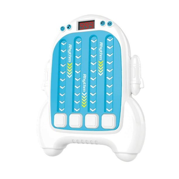 Juego de mesa electrónico de ritmo musical, dispositivo de juego portátil, juguete antiestrés de mano Azul y blanco