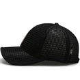 thumbnail image 7 of XIAOCHA Mens Full Mesh Trucker Hat Adjustable Hat Band Sun‑Protective Baseball Cap,Black, 7 of 7