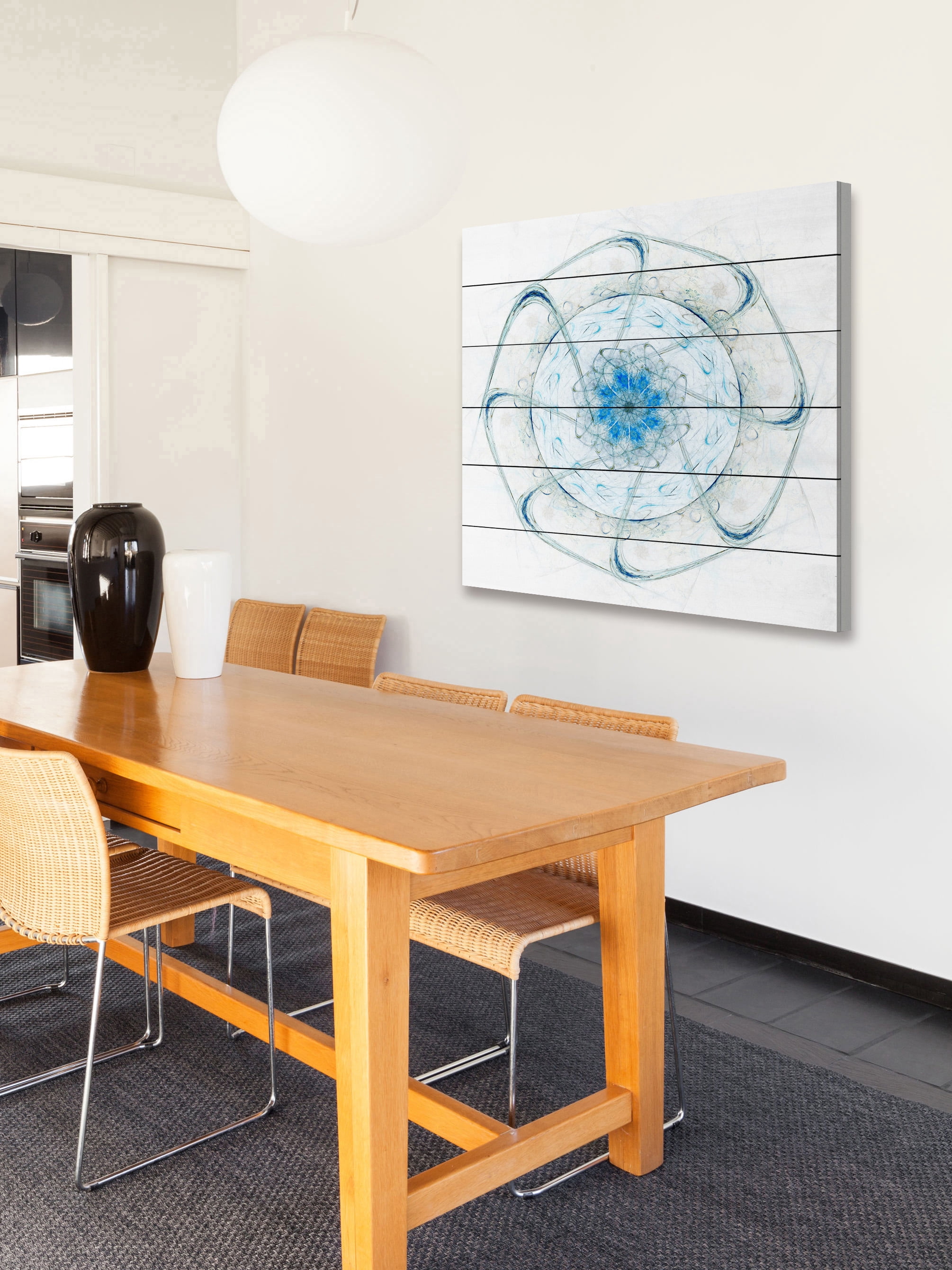 Marmont Hill Undefined Ghost White Wood Wall Art, 18" x 18"