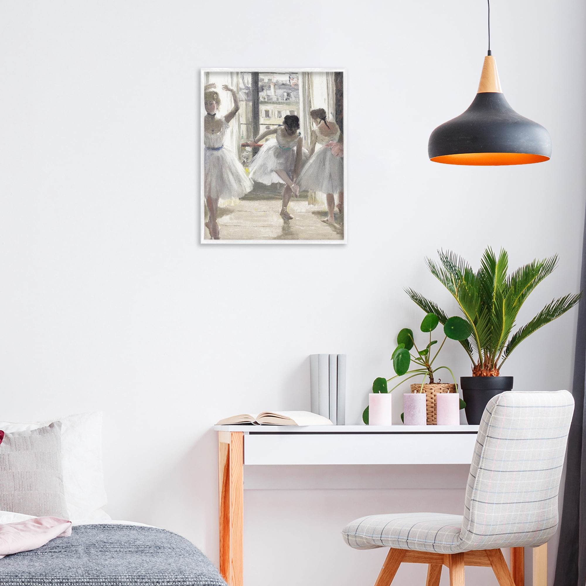 Stupell Industries Ballet Class In Practice White Framed Giclee Art, design by Leah Straatsma