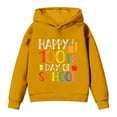 thumbnail image 7 of IWRICH Happy 100th Days of School Hoodies for Boys Girls Long Sleeve Lined Hooded Sweatshirts Cute Tops,Size 2-14 Years Yellow 160, 7 of 7