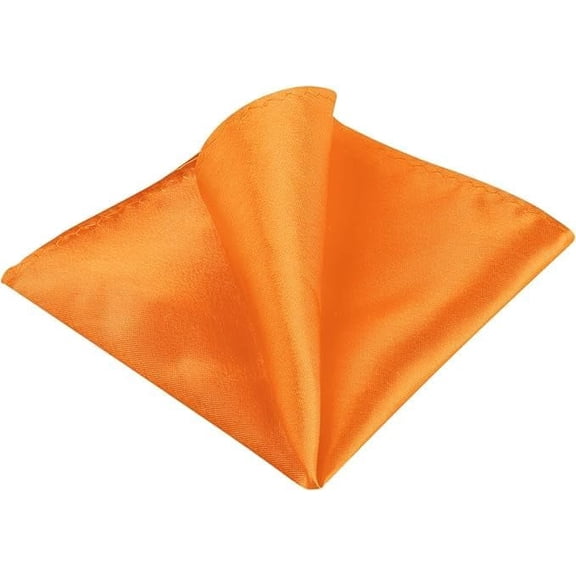 Men's Pocket Squares Handkerchiefs Solid Color for Wedding Party Orange