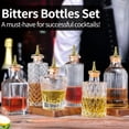 thumbnail image 3 of Set de botellas para amargos SuproBarware de vidrio con dosificador, 6 piezas, 3 of 6