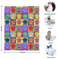 thumbnail image 4 of Colorful Dog Paw Footprint Blanket,Comfortable Soft Flannel Throw Blanket,All Season,Warm Lightweight Blankets for Sofa Bed Couch Living Room Chair,30"x40", 4 of 4